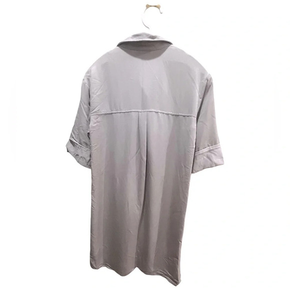 Warehouse brand collared tunic mini dress taupe color size 6 UK so US size 2 - Picture 4 of 5